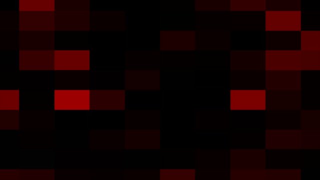 Black and red hypnotic mosaic animated pixelated gradient background in motion moving slowly