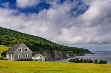Small village of Capstick at the north tip of Cape Breton Island Nova Scotia