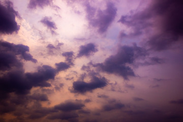 dramatic sky with clouds