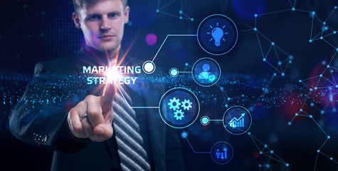 Business, Technology, Internet and network concept. Digital Marketing content planning advertising strategy concept
