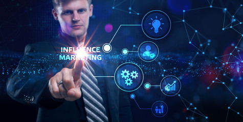Business, Technology, Internet and network concept. Digital Marketing content planning advertising strategy concept. Influence marketing