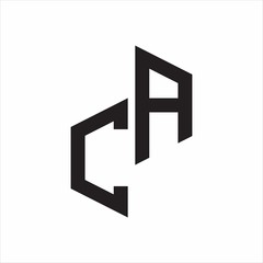 CA Initial Letters logo monogram with up to down style