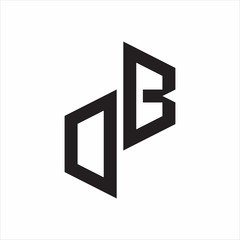 DB Initial Letters logo monogram with up to down style