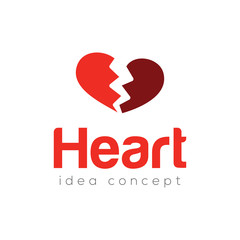Creative Heart Concept Logo Design Template