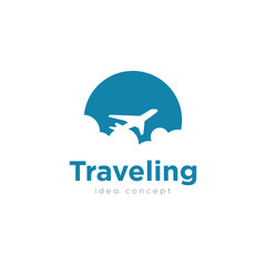 Creative Travel Concept Logo Design Template