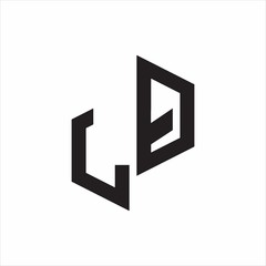 LQ Initial Letters logo monogram with up to down style