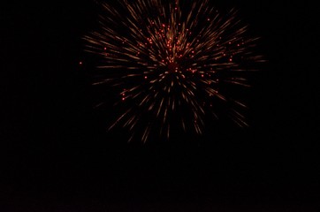 Fireworks in New Year Festival Celebration light background