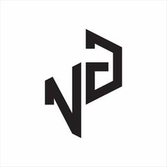 VG Initial Letters logo monogram with up to down style