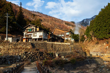 Monkey Park entrance in spring, Yamanouchi