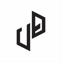 UQ Initial Letters logo monogram with up to down style