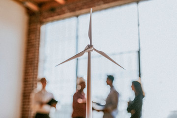 Windmill sample with people on the background