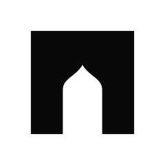 Door mosque icon design template vector illustration isolated patience icon isolated on white background. Vector illustration. EPS 10.