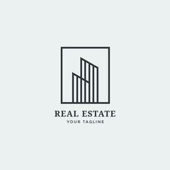 real estate logo modern design template. Abstarct building architecture	