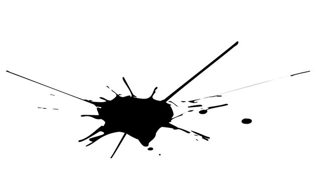 Black ink splashes. Royalty high-quality free best stock photo image of black blots and ink splashes isolated on white background. Grunge splatter, paint splashes, liquid stains, abstract ink drops