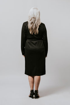 Senior Businesswoman Full Body Facing Back