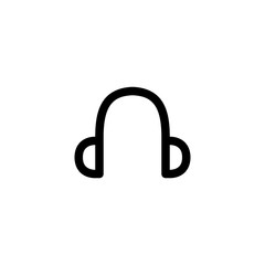 Obraz premium A Headset Icon, isolated on white. User Interface Outline Icon. 