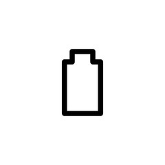 Battery Full Capacity Icon, isolated on white. User Interface Outline Icon.
