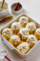 Homemade Cinnamon Buns and with butter cream.