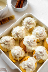 Homemade Cinnamon Buns and with butter cream.