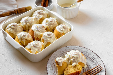 Freshly Baked Cinnamon Rolls With Frosting