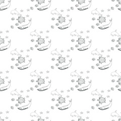 Sea background for printing on fabric or wallpaper.