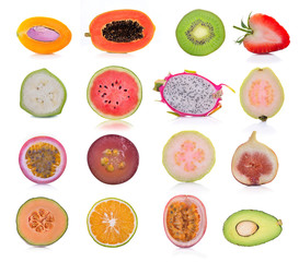 fruit isolated on white background.
