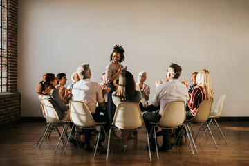 People in a support group