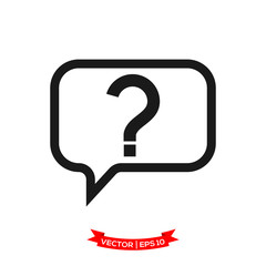 help vector  icon, question icon in trendy flat design