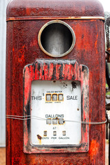 Beautiful old abandoned retro Petrol Pump