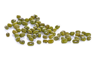 Mung beans isolated on white background