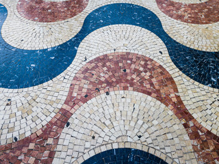 Scenic Tiles on Esplanada Boulevard in the city of Alicante. Alicante province. Spain - 340497262