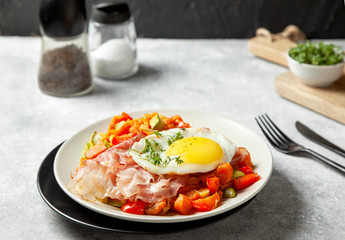 hash breakfast with sweet potato