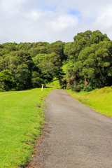 Fototapeta na wymiar country road in the countryside Kiama NSW Australia