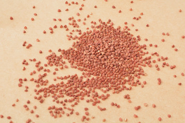 buckwheat groat background, gluten free ancient grain for healthy diet