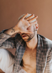 Man with tattoo