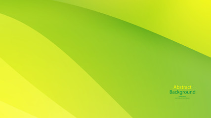 Obraz premium Green tone color and Yellow color background abstract art vector