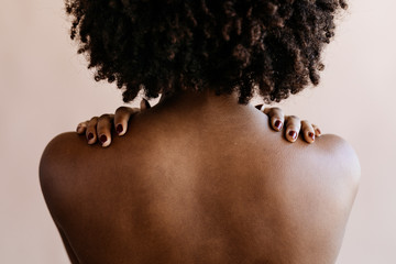 Black model with natural hair