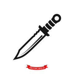 knife icon vector logo template, dagger vector icon