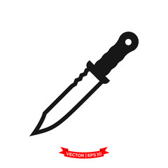 knife icon vector logo template, dagger vector icon