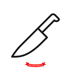 knife icon vector logo template, chef knife vector icon, kitchen utensil icon
