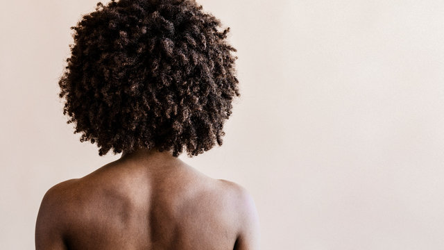 Black model with natural hair