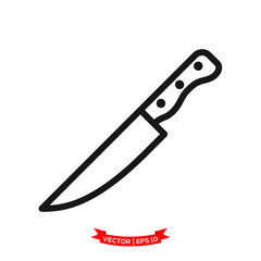 knife icon vector logo template, chef knife vector icon, kitchen utensil icon