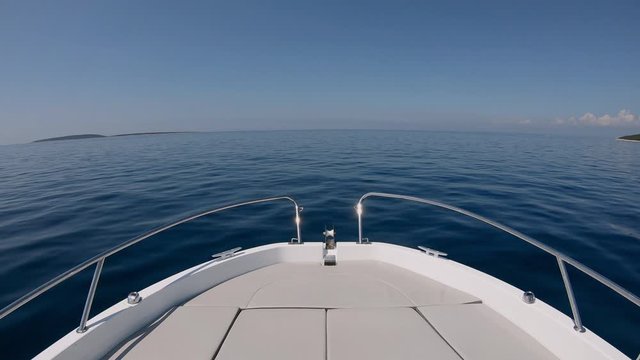 Titanic point of view of a speedboat 