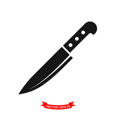 knife icon vector logo template, chef knife vector icon, kitchen utensil icon