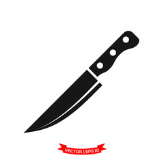 knife icon vector logo template, chef knife vector icon, kitchen utensil icon