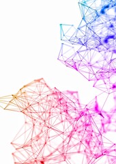 線と線が繋がった幾何学的な模様