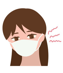 マスクで耳が痛くなった女の人