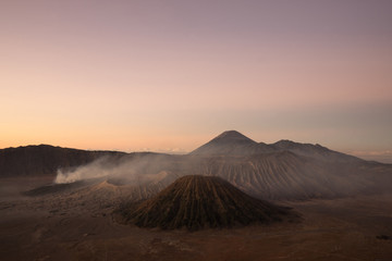 Beautiful Bromo Mountain Scenery in Indonesia 