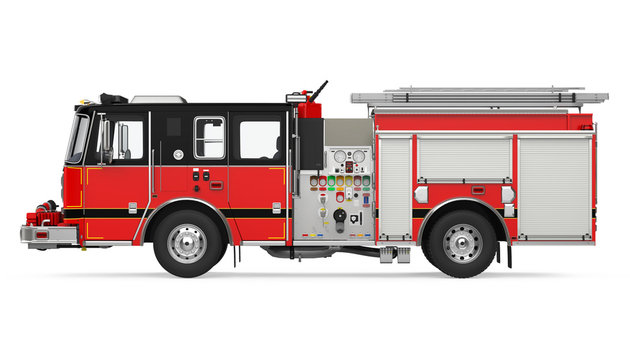 Fire Rescue Truck Isolated