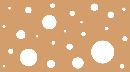 abstract white polka dot on brown pastel soft for background, polka dot white pattern cute, random scattered dots, brown soft and white polka dot pattern for confetti wallpaper